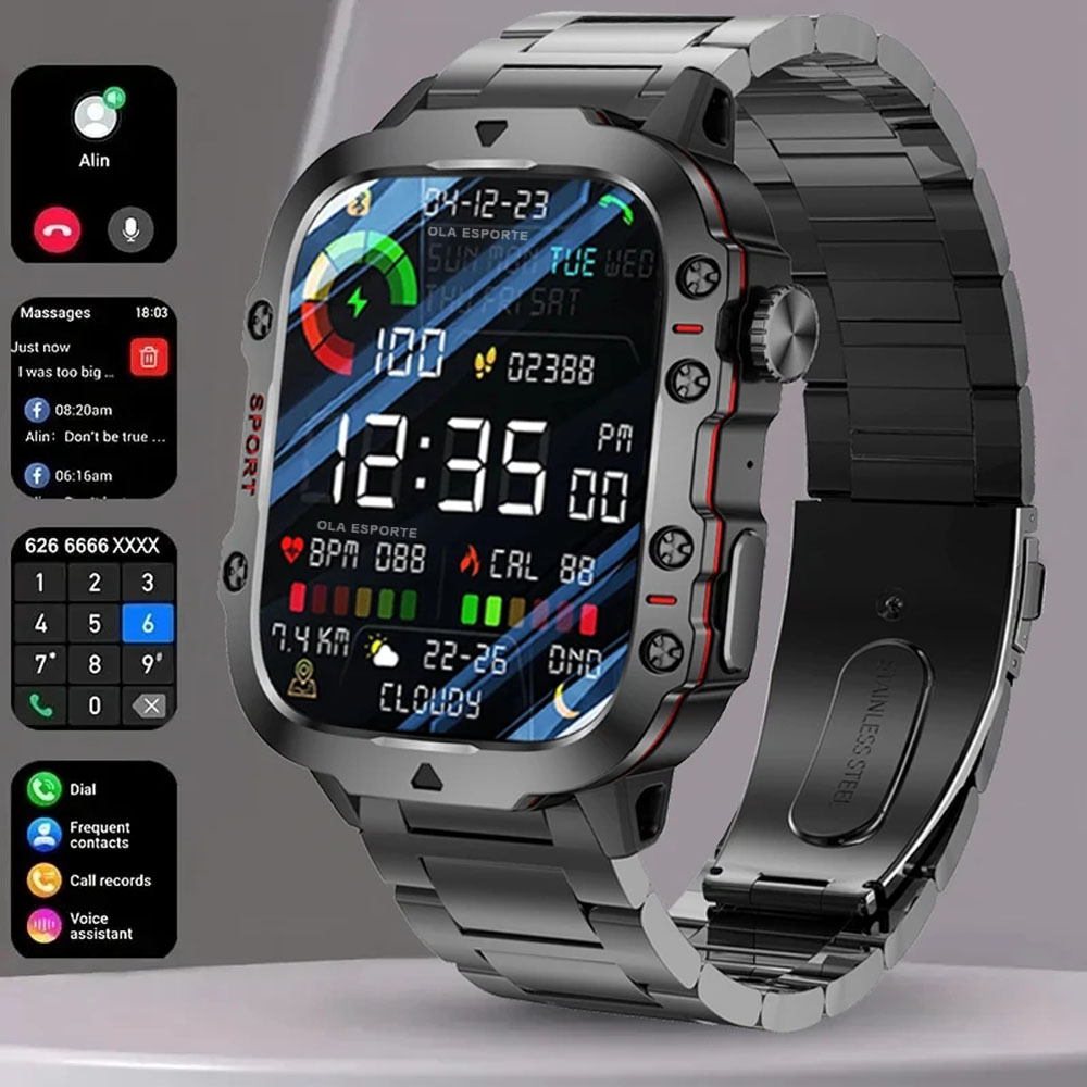 Smartwatch Faces - 2025 nouvelle montre intelligente militaire hommes
