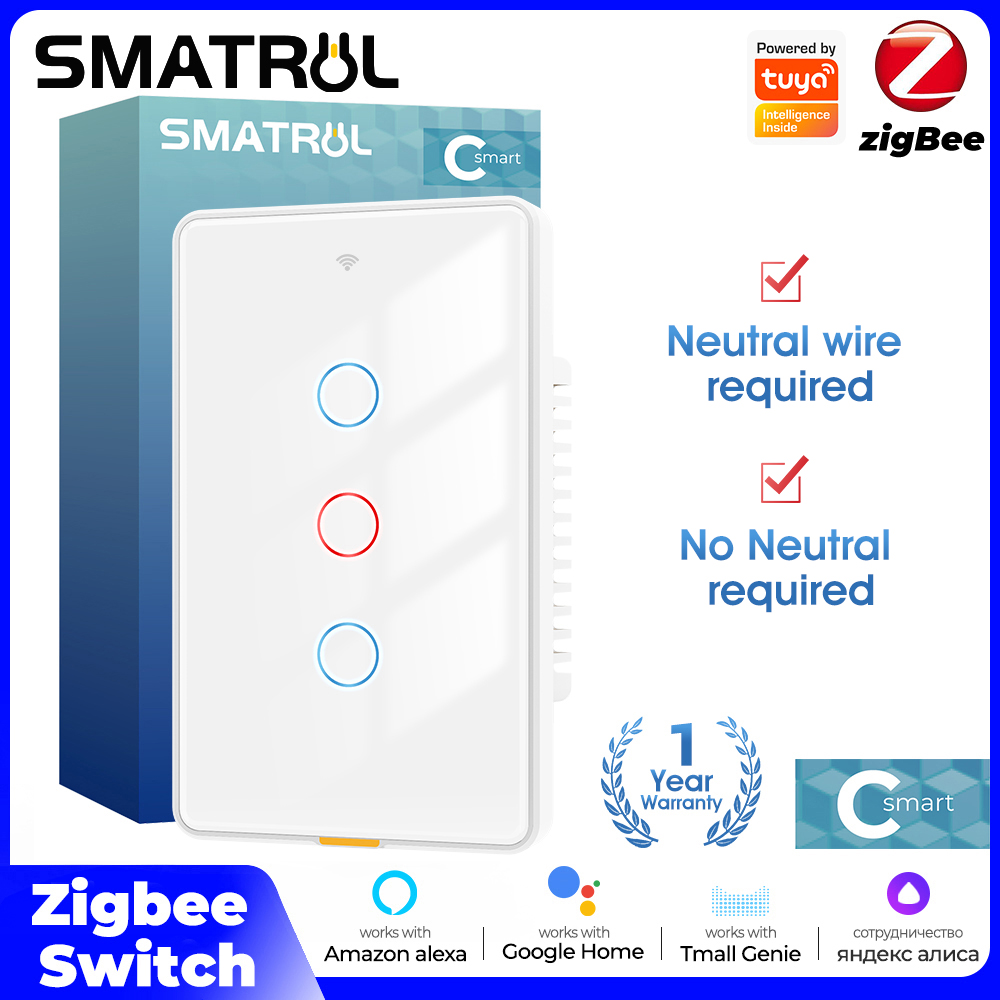 Smart Accessories - Tuya Zigbee – interrupteur tactile intelligent,