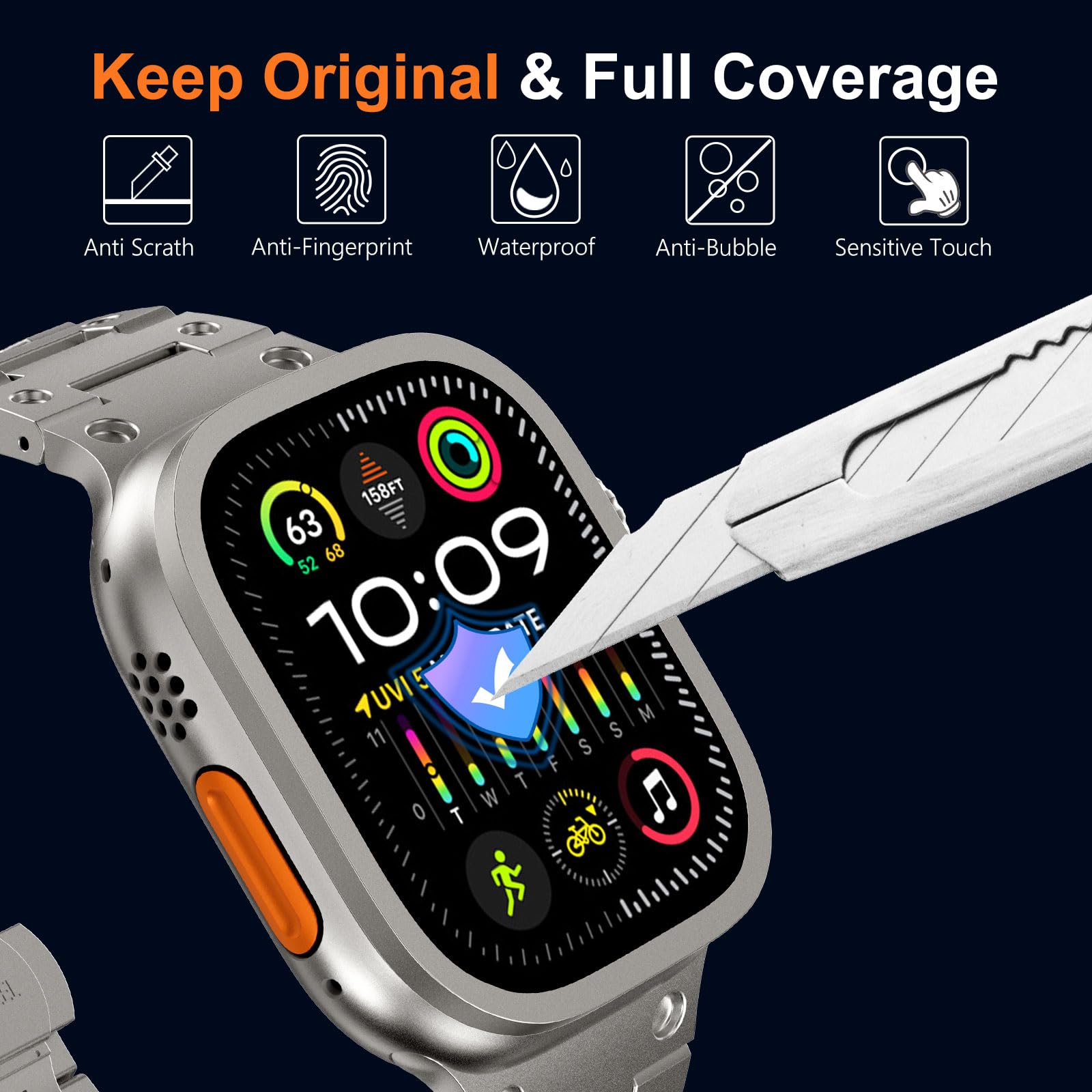 Verre trempé pour Apple Watch  - Smartwatch Watch Accessories For Women avis et prix