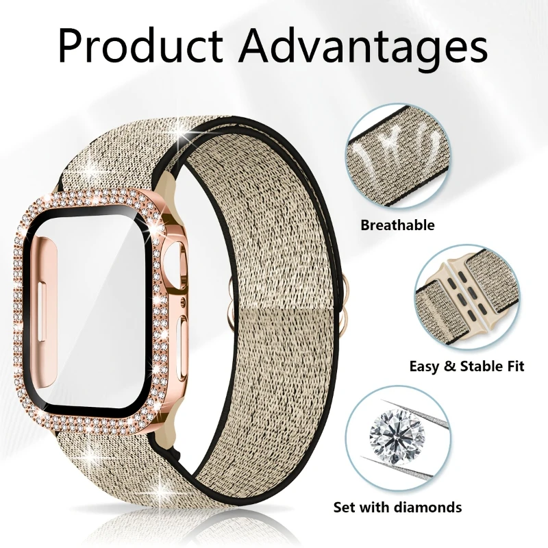 Bracelet + étui pour Apple Wat - Smartwatch Watch Accessories For Women avis et prix